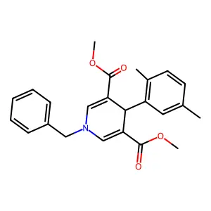Dimethyl 1-benzyl-4-(2,5-dimethylphenyl)-1,4-dihydropyridine-3,5-dicarboxylate structure