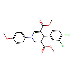 dimethyl 4-(3,4-dichlorophenyl)-1-(4-methoxyphenyl)-1,4-dihydropyridine-3,5-dicarboxylate structure