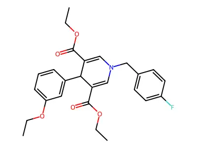 diethyl 4-(3-ethoxyphenyl)-1-(4-fluorobenzyl)-1,4-dihydropyridine-3,5-dicarboxylate structure