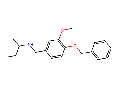{[4-(Benzyloxy)-3-methoxyphenyl]methyl}(butan-2-yl)amine structure