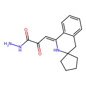 (3Z)-2-oxo-3-spiro[2,4-dihydroisoquinoline-3,1'-cyclopentane]-1-ylidenepropanehydrazide structure