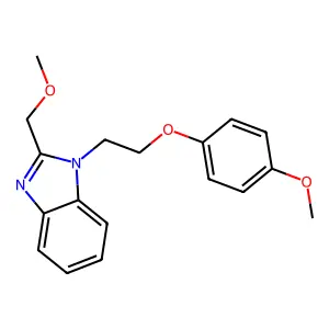 2-(Methoxymethyl)-1-[2-(4-methoxyphenoxy)ethyl]benzimidazole structure