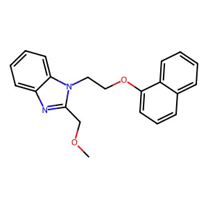 2-(Methoxymethyl)-1-(2-naphthalen-1-yloxyethyl)benzimidazole structure