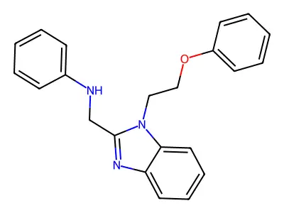 N-[[1-(2-phenoxyethyl)-2-benzimidazolyl]methyl]aniline structure