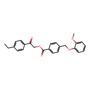 2-(4-Ethylphenyl)-2-oxoethyl 4-[(2-methoxyphenoxy)methyl]benzoate structure