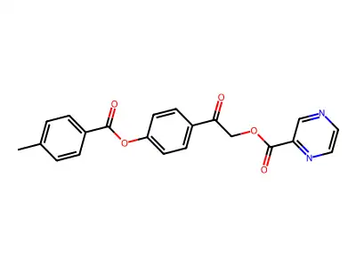 2-{4-[(4-Methylbenzoyl)oxy]phenyl}-2-oxoethyl 2-pyrazinecarboxylate structure