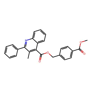 4-(Methoxycarbonyl)benzyl 3-methyl-2-phenyl-4-quinolinecarboxylate structure