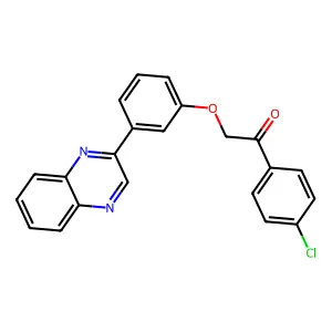 1-(4-Chlorophenyl)-2-(3-quinoxalin-2-ylphenoxy)ethanone structure