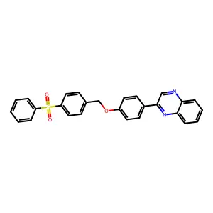 2-(4-{[4-(Phenylsulfonyl)benzyl]oxy}phenyl)quinoxaline structure