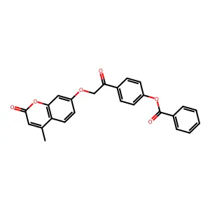 4-{2-[(4-methyl-2-oxo-2H-chromen-7-yl)oxy]acetyl}phenyl benzoate structure