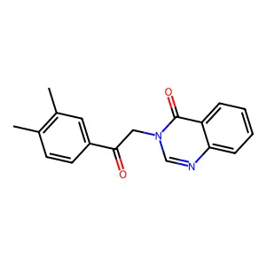 3-[2-(3,4-Dimethylphenyl)-2-oxoethyl]quinazolin-4-one structure