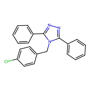 4-(4-chlorobenzyl)-3,5-diphenyl-4H-1,2,4-triazole structure
