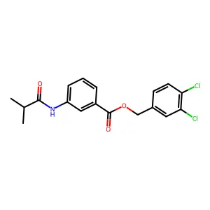 3,4-Dichlorobenzyl 3-(isobutyrylamino)benzoate structure