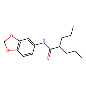N-(1,3-benzodioxol-5-yl)-2-propylpentanamide structure