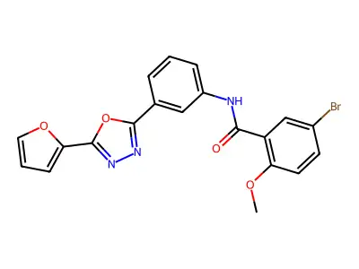 5-bromo-N-{3-[5-(2-furyl)-1,3,4-oxadiazol-2-yl]phenyl}-2-methoxybenzamide structure