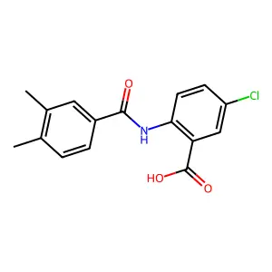 5-Chloro-2-{[(3,4-dimethylphenyl)carbonyl]amino}benzoic acid structure