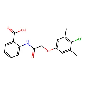 2-{[(4-Chloro-3,5-dimethylphenoxy)acetyl]amino}benzoic acid structure