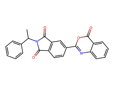 5-(4-oxo-4H-3,1-benzoxazin-2-yl)-2-(1-phenylethyl)-1H-isoindole-1,3(2H)-dione structure