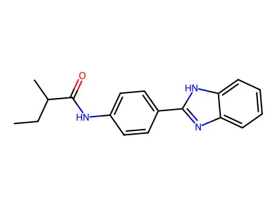 N-[4-(1H-benzimidazol-2-yl)phenyl]-2-methylbutanamide structure