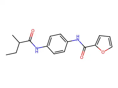 N-[4-(2-methylbutanoylamino)phenyl]furan-2-carboxamide structure