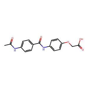 (4-{[4-(Acetylamino)benzoyl]amino}phenoxy)acetic acid structure