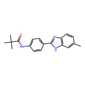 2,2-dimethyl-N-[4-(5-methyl-1H-benzimidazol-2-yl)phenyl]propanamide structure