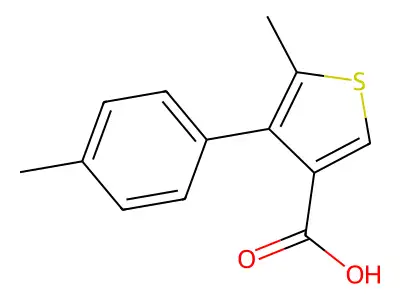 5-Methyl-4-(4-methylphenyl)thiophene-3-carboxylic acid structure