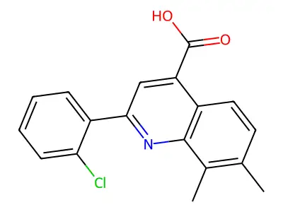 2-(2-Chlorophenyl)-7,8-dimethylquinoline-4-carboxylic acid structure