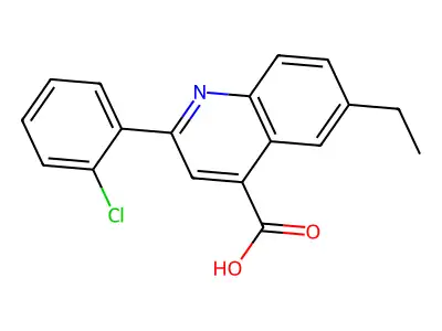 2-(2-Chlorophenyl)-6-ethylquinoline-4-carboxylic acid structure