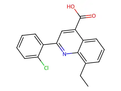 2-(2-Chlorophenyl)-8-ethylquinoline-4-carboxylic acid structure