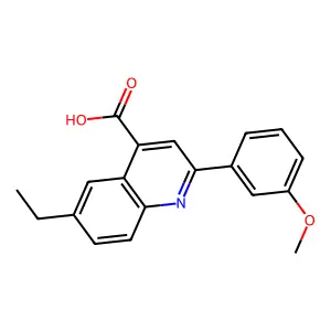 6-Ethyl-2-(3-methoxyphenyl)quinoline-4-carboxylic acid structure
