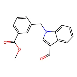 methyl 3-[(3-formyl-1H-indol-1-yl)methyl]benzoate structure