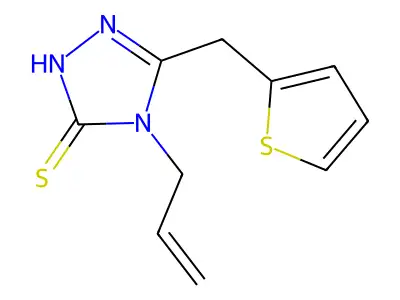 4-allyl-5-(thien-2-ylmethyl)-4H-1,2,4-triazole-3-thiol structure
