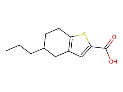 5-Propyl-4,5,6,7-tetrahydro-1-benzothiophene-2-carboxylic acid structure