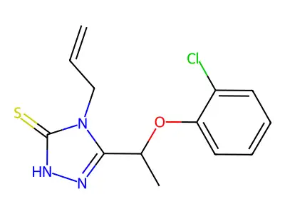 4-allyl-5-[1-(2-chlorophenoxy)ethyl]-4H-1,2,4-triazole-3-thiol structure