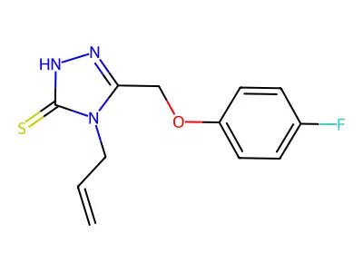 4-allyl-5-[(4-fluorophenoxy)methyl]-4H-1,2,4-triazole-3-thiol structure