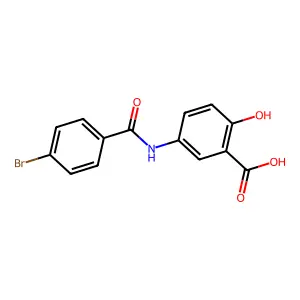 5-[(4-Bromobenzoyl)amino]-2-hydroxybenzoic acid structure