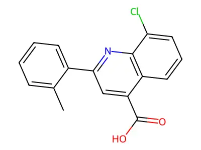 8-Chloro-2-(2-methylphenyl)quinoline-4-carboxylic acid structure