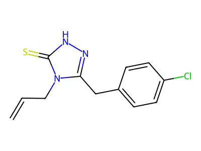 4-allyl-5-(4-chlorobenzyl)-4H-1,2,4-triazole-3-thiol structure