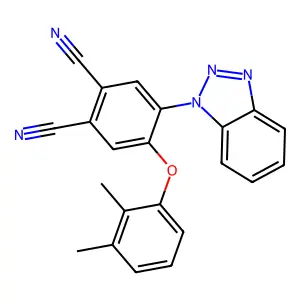 4-(1H-1,2,3-benzotriazol-1-yl)-5-(2,3-dimethylphenoxy)phthalonitrile structure