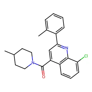 [8-Chloro-2-(2-methylphenyl)quinolin-4-yl]-(4-methylpiperidin-1-yl)methanone structure