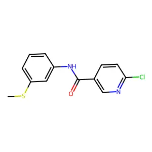 6-chloro-N-[3-(methylsulfanyl)phenyl]pyridine-3-carboxamide structure