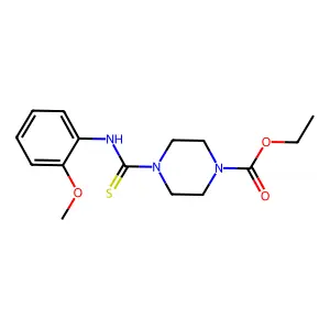 Ethyl 4-[(2-methoxyphenyl)carbamothioyl]piperazine-1-carboxylate structure