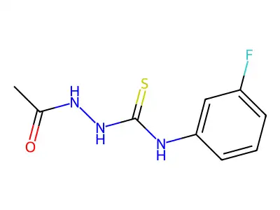 2-acetyl-N-(3-fluorophenyl)hydrazinecarbothioamide structure