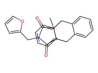 17-(furan-2-ylmethyl)-15-methyl-17-azapentacyclo[6.6.5.0~2,7~.0~9,14~.0~15,19~]nonadeca-2,4,6,9,11,13-hexaene-16,18-dione (non-preferred name) structure