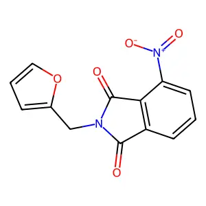 2-(2-Furylmethyl)-4-nitro-1H-isoindole-1,3(2H)-dione structure