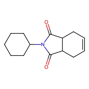 2-cyclohexyl-3a,4,7,7a-tetrahydro-1H-isoindole-1,3(2H)-dione structure