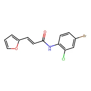 (E)-N-(4-bromo-2-chlorophenyl)-3-(furan-2-yl)prop-2-enamide structure