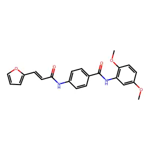 N-(2,5-dimethoxyphenyl)-4-[[(E)-3-(furan-2-yl)prop-2-enoyl]amino]benzamide structure