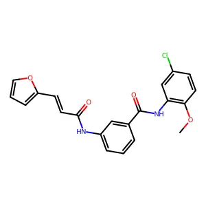 N-(5-chloro-2-methoxyphenyl)-3-[[(E)-3-(furan-2-yl)prop-2-enoyl]amino]benzamide structure